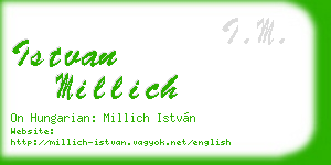 istvan millich business card